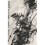 楊勁松 四尺三開《勁節(jié)凌風(fēng)》 貴州省美術(shù)家協(xié)會會員