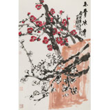 崔春剛 四尺三開《玉骨冰清》 青年才俊 中國當(dāng)代書畫研究院理事