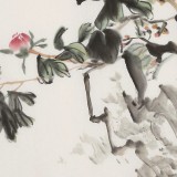 庾超然 四尺三開《花開富貴》 黃鶴樓書畫院院長