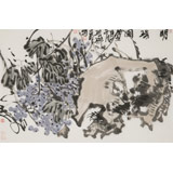 崔春剛 四尺三開《明珠圖》 青年才俊 中國(guó)當(dāng)代書畫研究院理事