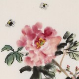 庾超然 四尺三開《花開富貴》 黃鶴樓書畫院院長