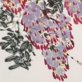 崔春剛 四尺三開(kāi)《紫氣東來(lái)》 青年才俊 中國(guó)當(dāng)代書(shū)畫(huà)研究院理事