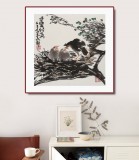 【已售】王永剛 斗方小品《母愛似?！穱乙患壝佬g(shù)師（詢價）