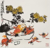 王永剛 三尺斗方《菊黃時候》 國家一級美術師（詢價）