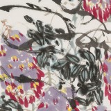 崔春剛 四尺三開(kāi)《紫氣東來(lái)》 青年才俊 中國(guó)當(dāng)代書(shū)畫(huà)研究院理事