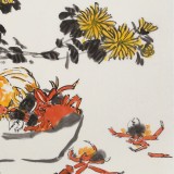 王永剛 三尺斗方《菊黃時候》 國家一級美術師（詢價）