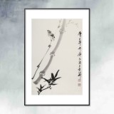 庾超然 四尺三開(kāi)《竹報(bào)平安》 黃鶴樓書(shū)畫(huà)院院長(zhǎng)