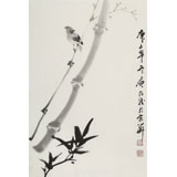 庾超然 四尺三開《竹報(bào)平安》 黃鶴樓書畫院院長(zhǎng)