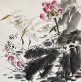 四川美協(xié)會員西蜀山人四尺斗方《荷香》