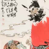 【已售】連紅武 四尺《鐘馗神威》 徐悲鴻畫院華北分院副院長