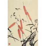 楊勁松 四尺三開《游樂圖》 貴州省美術(shù)家協(xié)會會員