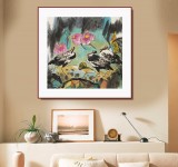 王永剛 三尺斗方《池趣》 國(guó)家一級(jí)美術(shù)師（詢價(jià)）