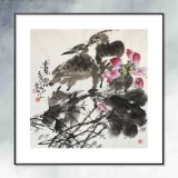 四川美協(xié)會員西蜀山人四尺斗方《荷香》