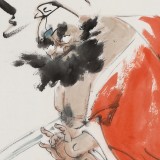 【已售】連紅武 四尺三開《鎮(zhèn)宅圖》 徐悲鴻畫院華北分院副院長(zhǎng)