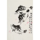 庾超然 四尺三開《有余圖》 黃鶴樓書畫院院長(zhǎng)