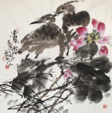 四川美協(xié)會員西蜀山人四尺斗方《荷香》