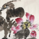 四川美協(xié)會員西蜀山人四尺斗方《荷香》