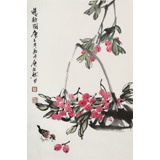 【已售】庾超然 四尺三開《得利圖》 黃鶴樓書畫院院長