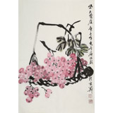 【已售】庾超然 四尺三開《紫玉盈庭》 黃鶴樓書畫院院長(zhǎng)