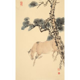 曹建濤 四尺三開《駿馬》 獨具特色水墨人物畫家