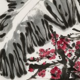 崔春剛 四尺三開《竹報(bào)平安》 青年才俊 中國當(dāng)代書畫研究院理事