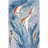 王永剛 四尺三開《銀燕》 78歲國(guó)家一級(jí)美術(shù)師(詢價(jià))