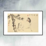 【已售】曹建濤 四尺三開《馬到成功》 獨具特色水墨人物畫家