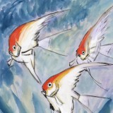 王永剛 四尺三開《銀燕》 78歲國家一級(jí)美術(shù)師（詢價(jià)）