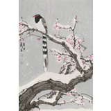 【已售】陳薪名 四尺三開《雪韻》 中美協(xié)會員 第六屆全國花鳥畫展金獎獲得者