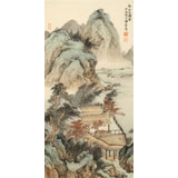 【已售】何揮毫 《秋山水閣圖》 當(dāng)代新安畫派代表性名家